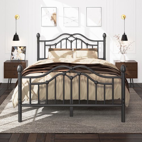 Metal platform bed frame - frame, twin