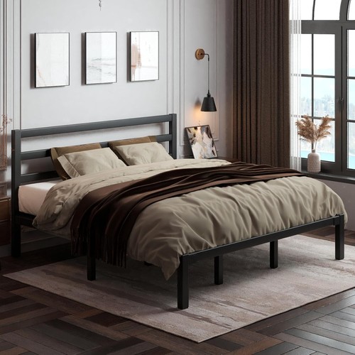 Metal platform bed frame - bed,