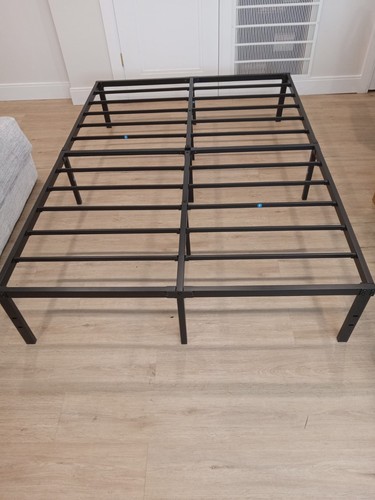 Metal bed frame non - metal, non-foldable