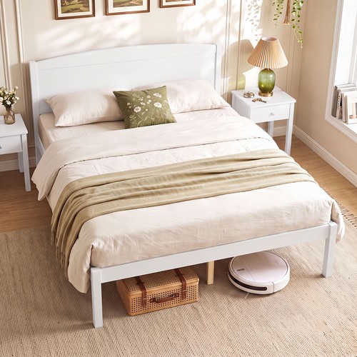 Full size wooden platform bed - size,