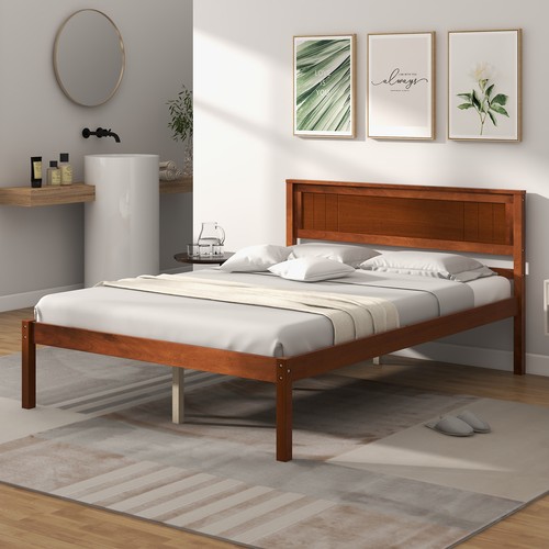 Full size wooden platform bed - full,
